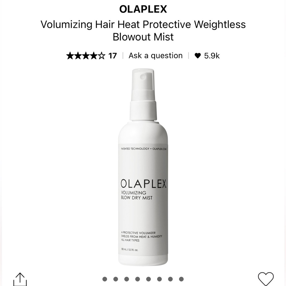brand new - OLAPLEX volumizing blow dry mist